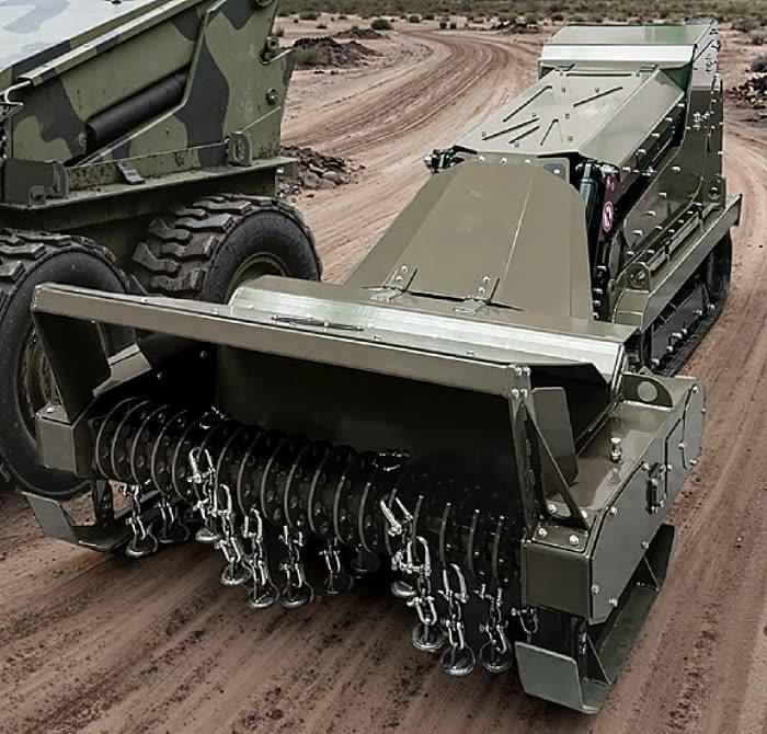 MiniZ 400 demining machine with flail