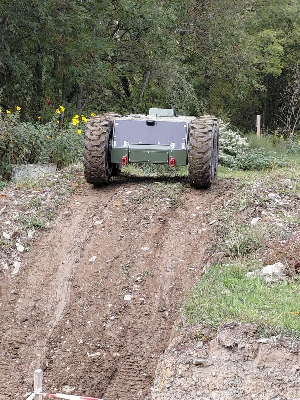 WF25 prototype on a muddy test track